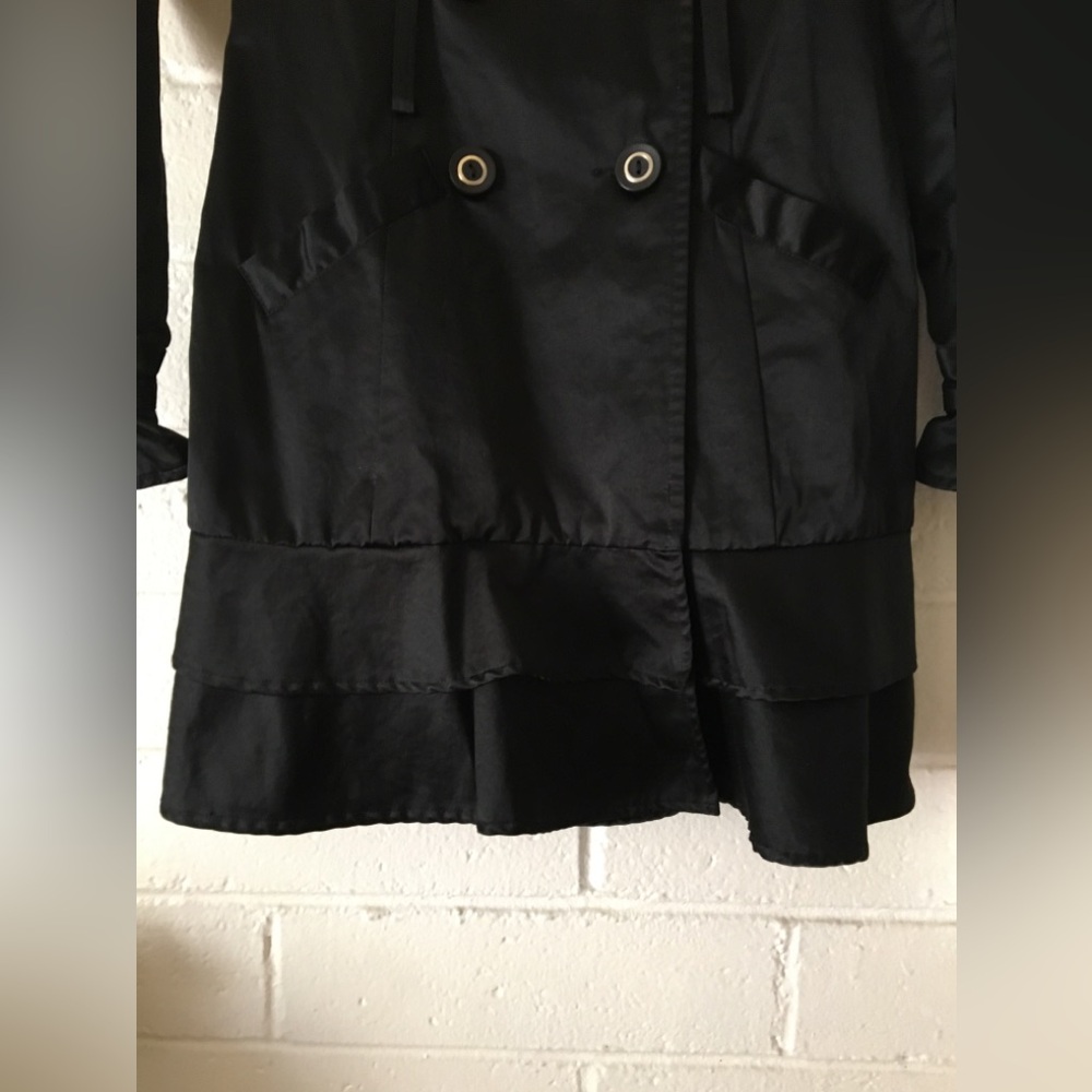 Rampage Elegant Black Double-Breasted Women's Coat - Picture 8 of 14